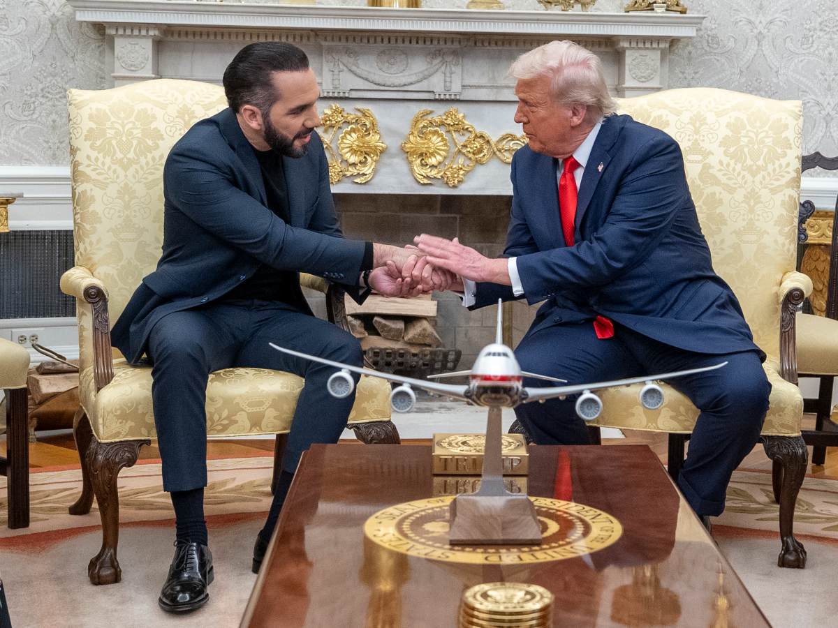 Donald Trump recibirá a Nayib Bukele este jueves en el Despacho Oval. Foto EFE