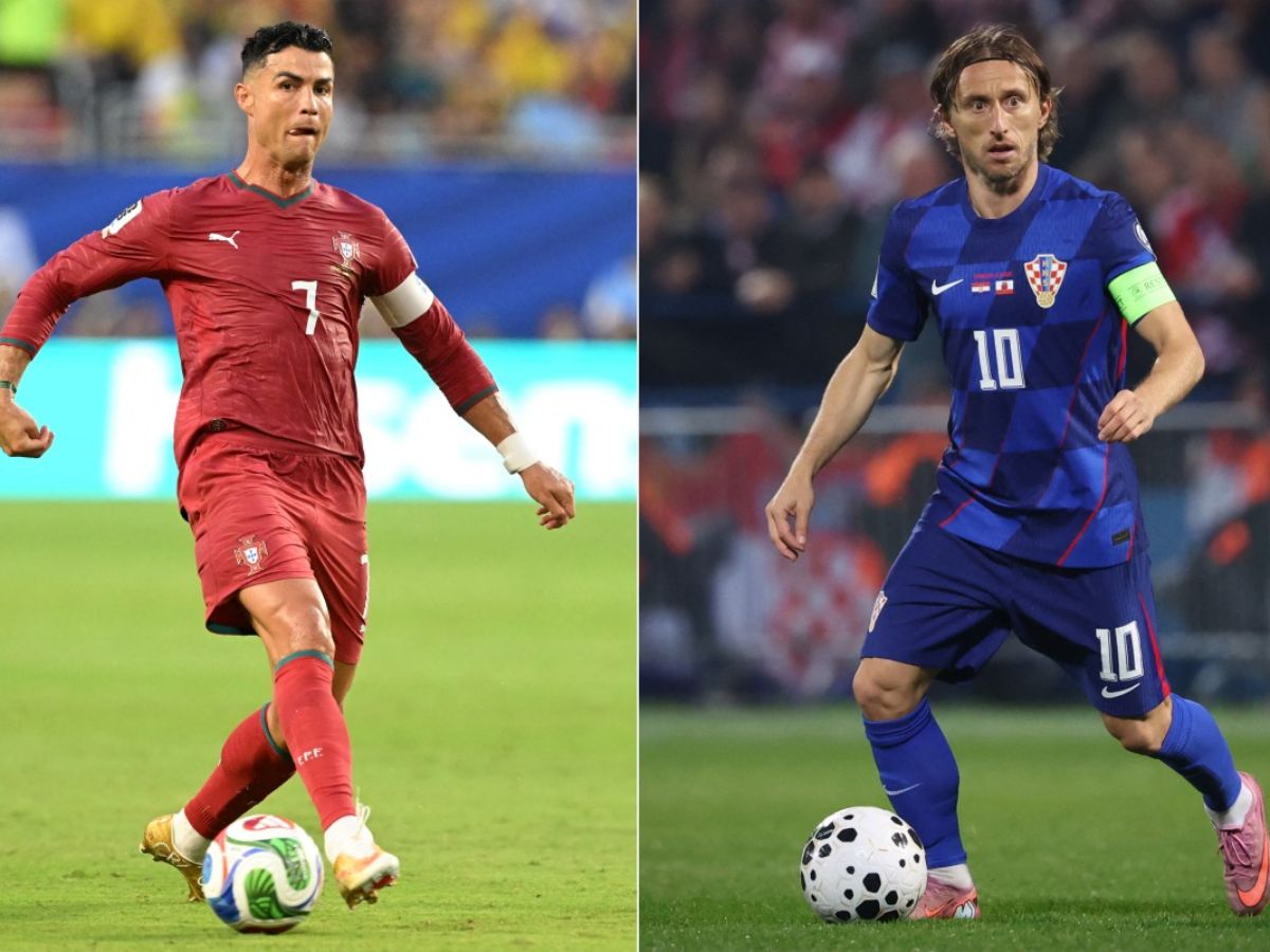 Cristiano Ronaldo contra Luka Modric en el Mundial 2026. Foto AFP