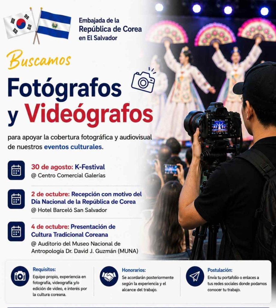 embajada de la republica de corea en el salvador-oferta laboral