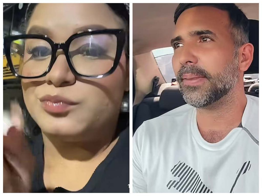 Polémica por la hamburguesa triple: hombre contó por qué terminó la primera cita y la mujer respondió con su propia versión de los hechos - crédito @castillaneando y @kerstinguenther/tiktok