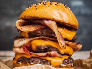 hamburguesa triple historia viral