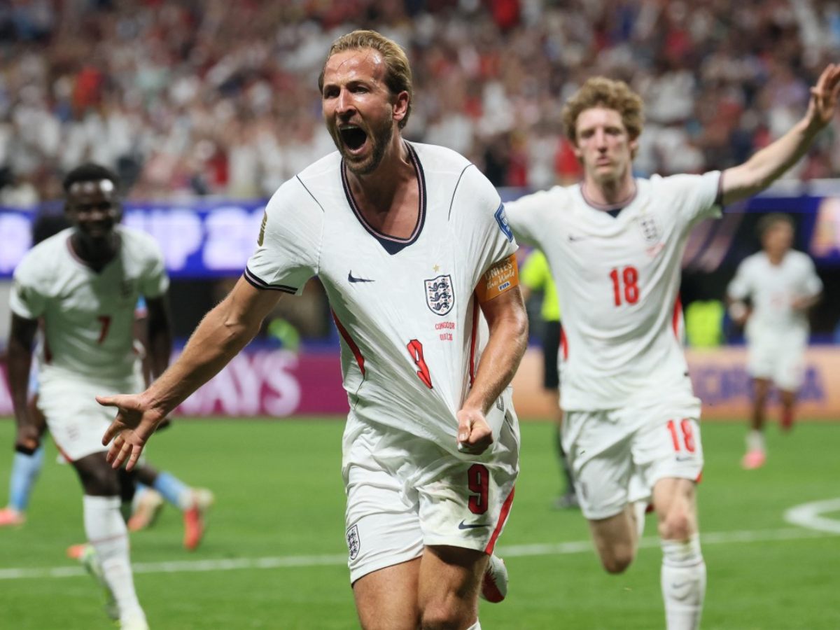 Harry Kane celebra su gol ganador ante Congo en el Mundial. Foto AFP