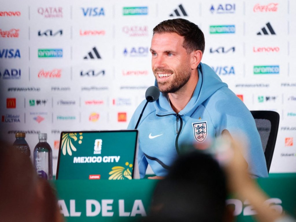 Jordan Henderson previa al partido ante México en el Azteca. Foto AFP