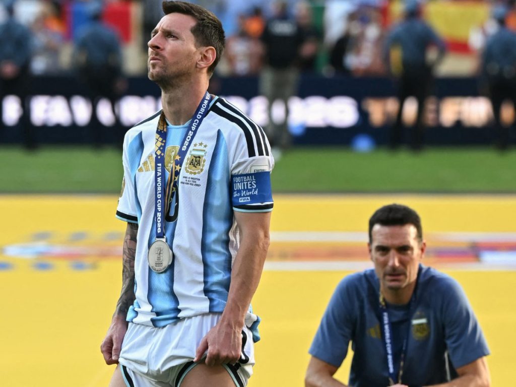 Lionel Scaloni reconoció la superioridad de España tras la final del Mundial 2026 disputada en Estados Unidos. Fotografía/ AFP