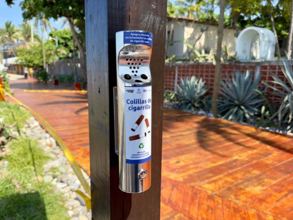 El programa mantiene más de 50 colilleros instalados en Ilopango, Mejicanos, Nuevo Cuscatlán, San Miguel, El Tunco y playa El Zonte.