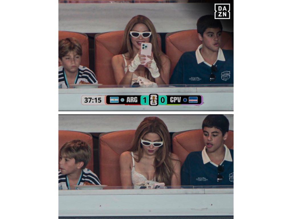 Shakira asistió al partido entre Argentina y Cabo Verde junto a sus hijos, Milan y Sasha, durante una nueva jornada del Mundial 2026.