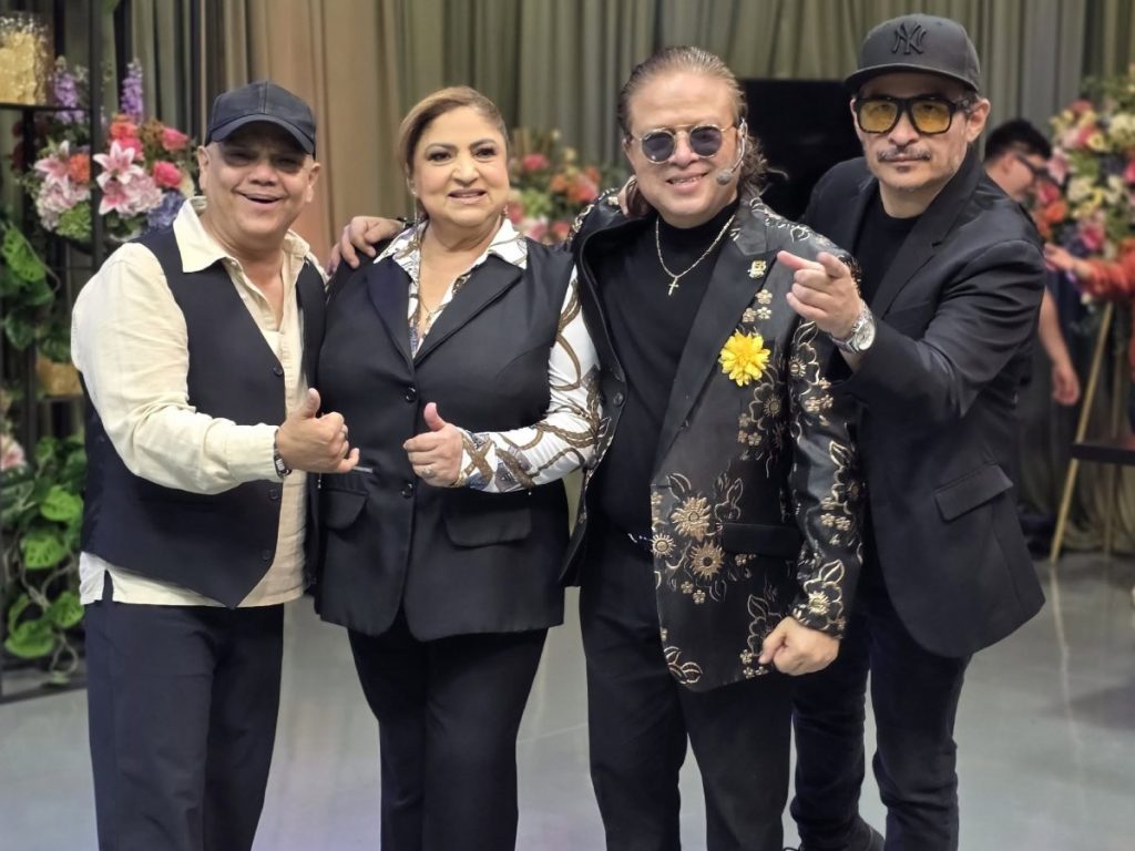 Prueba de Sonido, Nory Flores y Marito Rivera en Viva La Mañana. Fotografía/ Cortesía