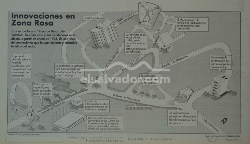 El 23 de junio de 1995, la Alcaldía de San Salvador declaró a la Zona Rosa como la primera zona turística de El Salvador. Foto de archivo / El Diario de Hoy.