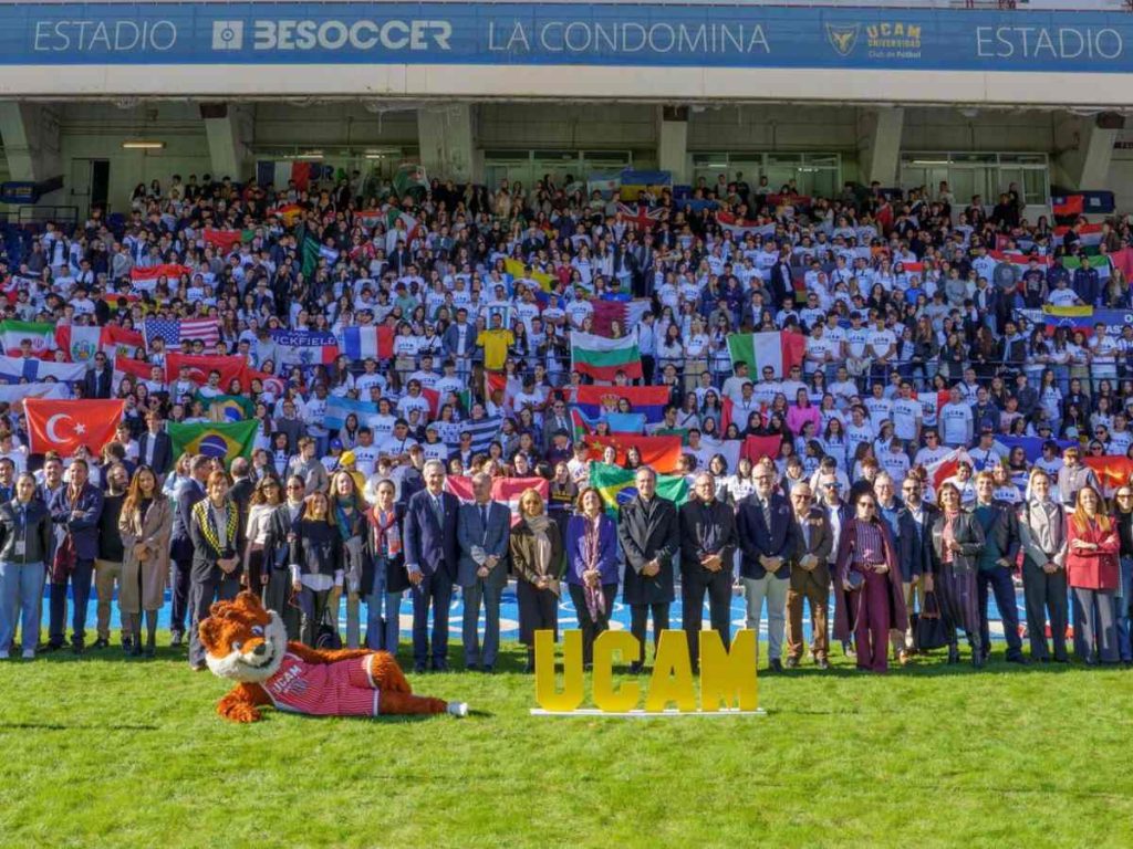 Acto de bienvenida a los alumnos internacionales de la Universidad Católica San Antonio de Murcia (UCAM)