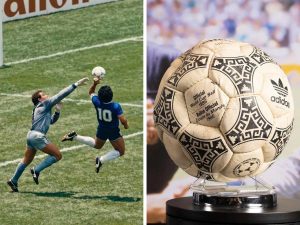 El balón de la Mano de Dios de Maradona