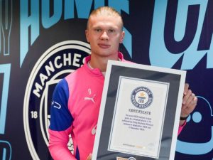 Erling Haaland suma cuatro récords Guinness