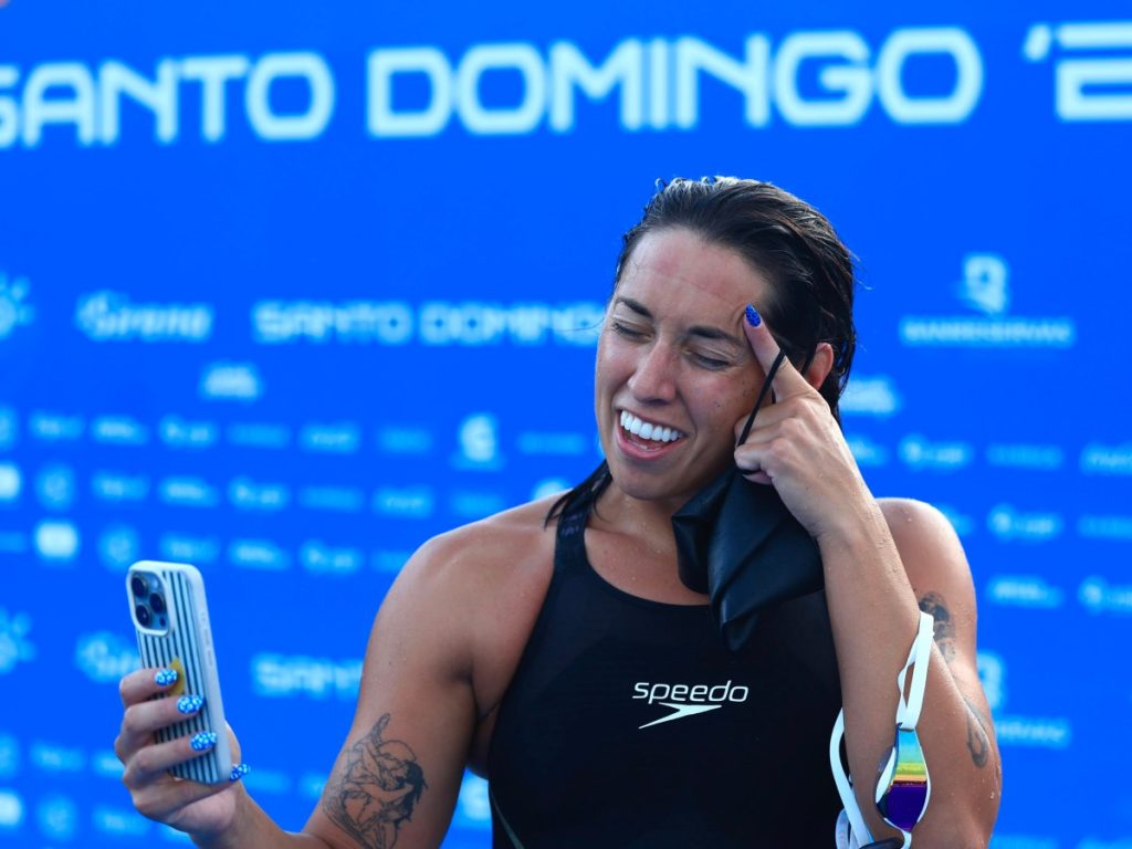 La salvadoreña registró 26.38 segundos e impuso un nuevo récord de los Juegos Centroamericanos y del Caribe. Foto: INDES