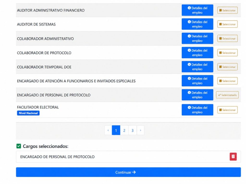 Sitio web-selección-cargo