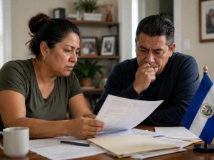 Miles de salvadoreños amparados por el TPS permanecen atentos a los cambios y decisiones sobre este beneficio migratorio en Estados Unidos. Foto EDH / Imagen de referencia generada con IA