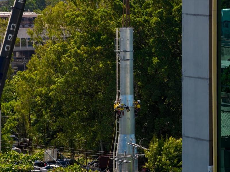 La sexta torre del Aerocable de Mexicanos forma parte de las 23 previstas para completar la primera línea del sistema.