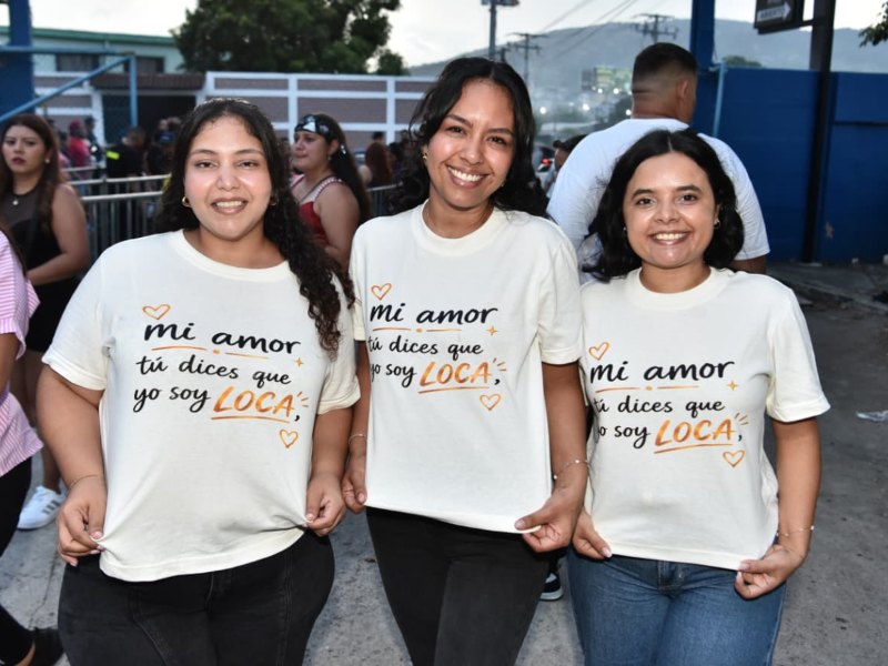Camisas combinadas, vestidos y atuendos inspirados en los artistas destacaron entre los fans que llegaron al concierto.