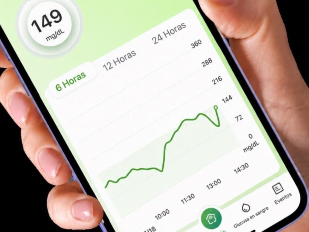 La diabetes se puede monitorear a través de un sensor con conexión a una aplicación. Foto Cortesía
