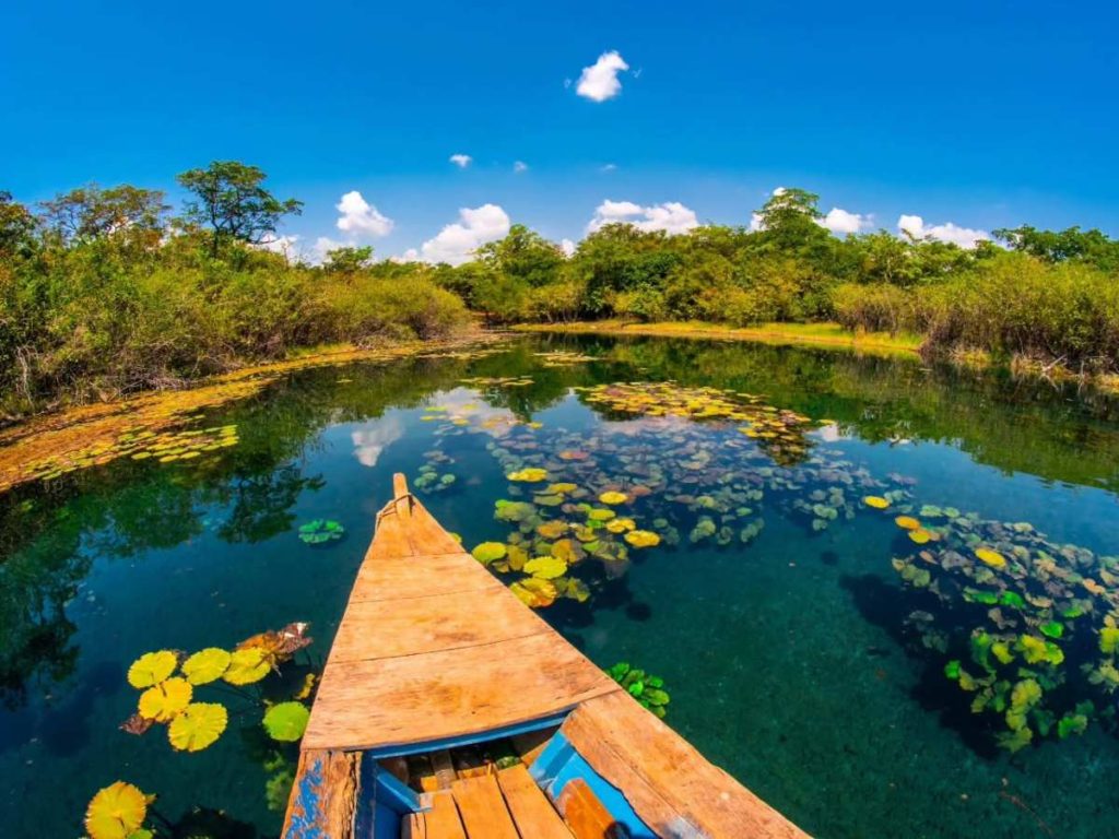 Sus aguas turquesas son ideales para nadar.