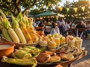 El Festival del Maíz reúne sabores tradicionales como elotes, tamales, atol y otros platillos preparados con este cultivo.
