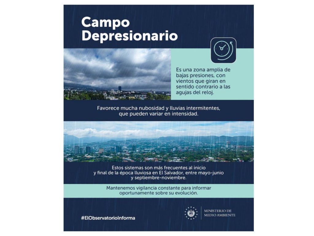 El Ministerio de Medio Ambiente explica que estos sistemas son más frecuentes al inicio y al final de la época lluviosa.