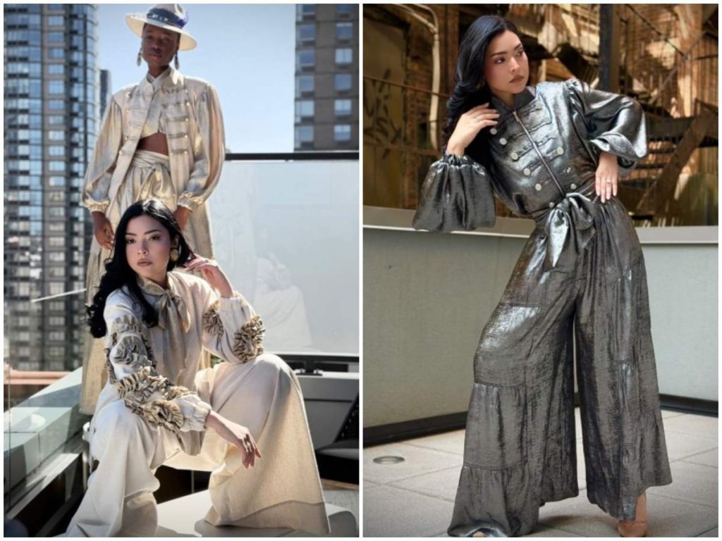 Daysi Navarro posa para la producción editorial de FDLA Magazine en Nueva York, luciendo diseños del venezolano Carlos Sierra.
