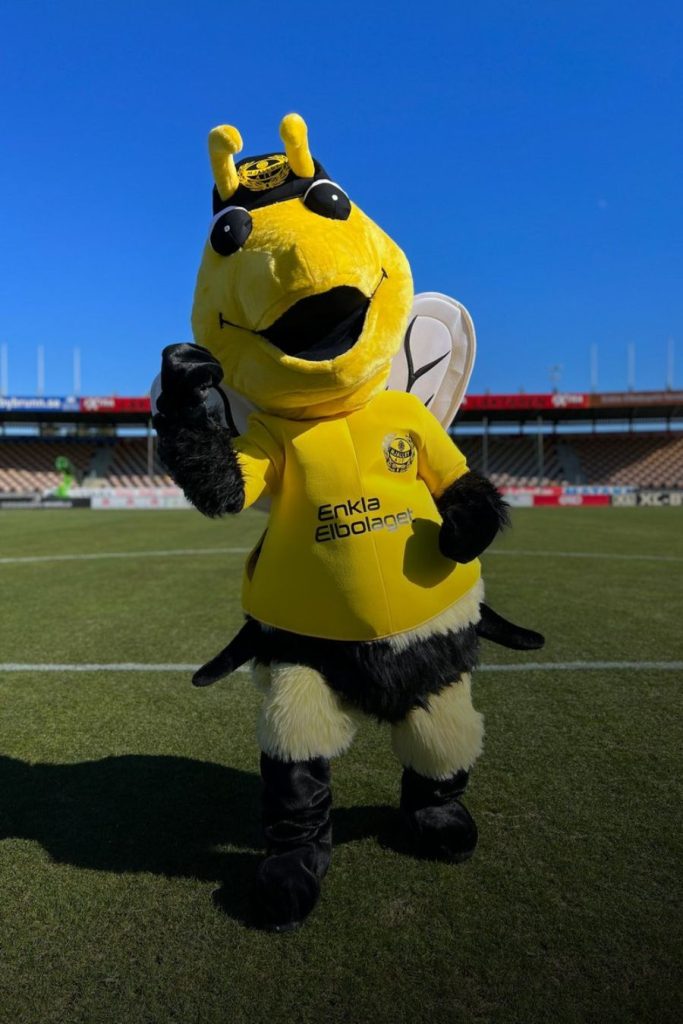 humla abejorra abeja suecia mjallby mascota botarga robbie ruud 02