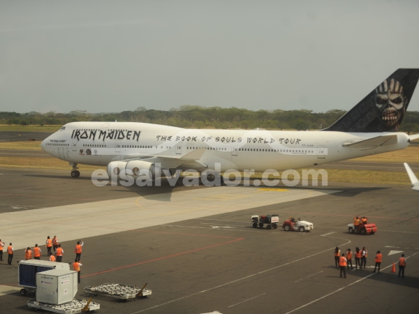 El Ed Force One anunció la llegada de Iron Maiden al país. Fotografía/ Archivo elsalvador.com