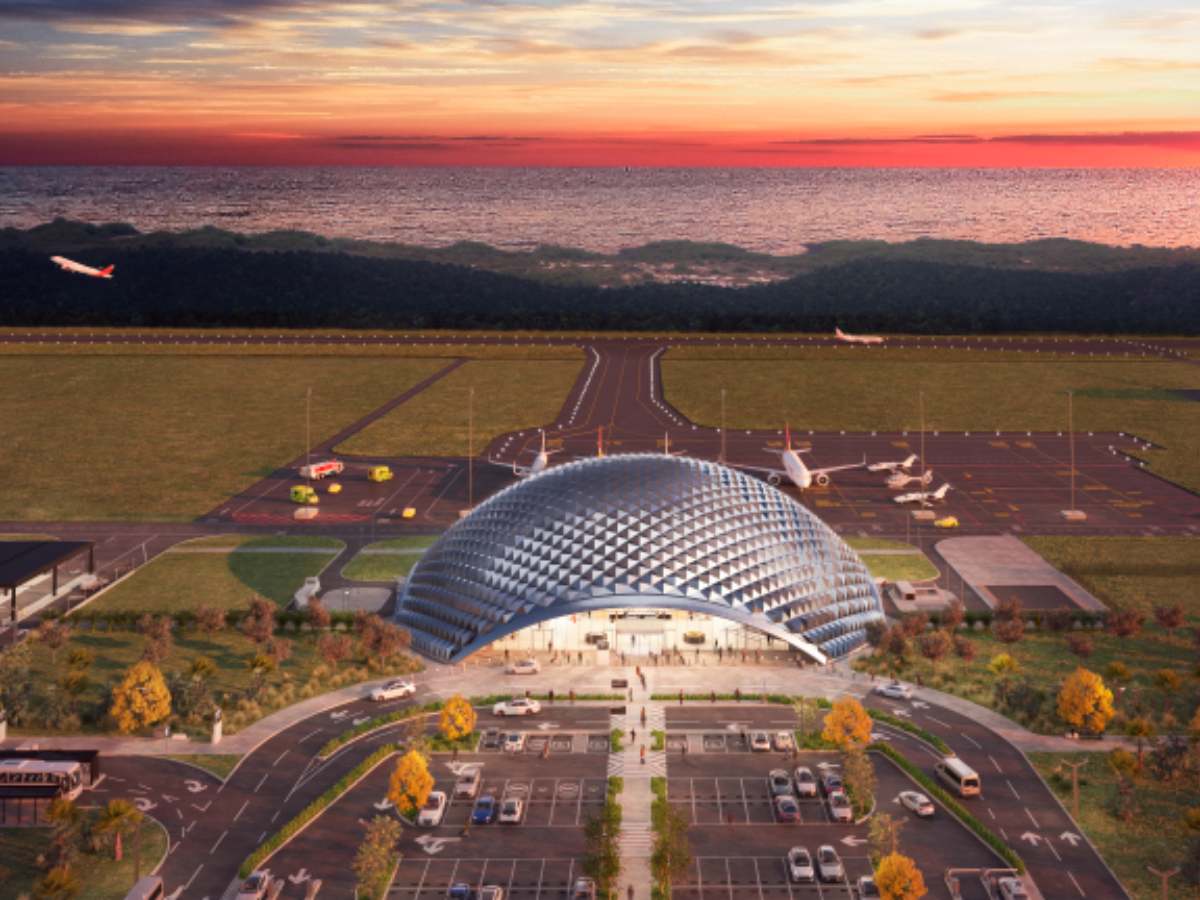 La construcción del Aeropuerto Internacional del Pacífico continúa avanzando en el cantón El Ciprés, distrito de Conchagua, en La Unión. Foto: cortesía CEPA.
