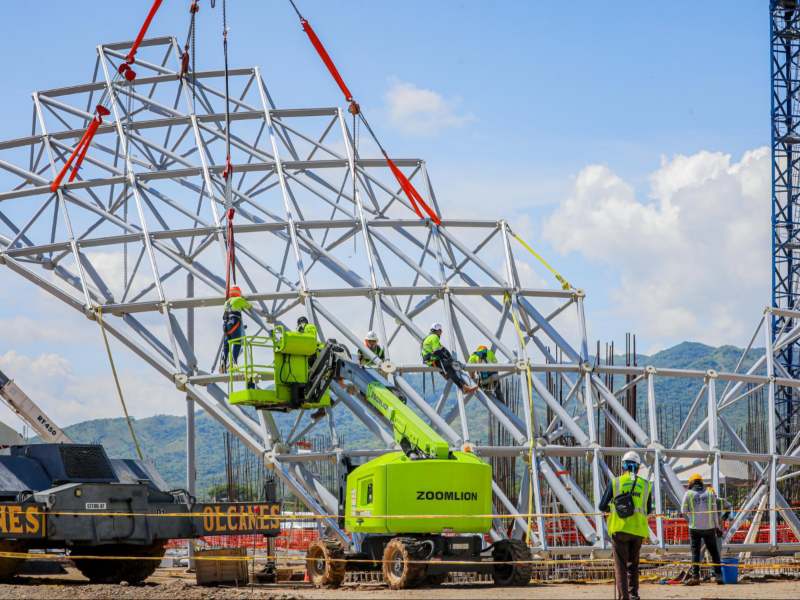 Nuevas fotografías difundidas por CEPA muestran el progreso de las obras en la futura terminal aérea del oriente salvadoreño. Foto: cortesía CEPA.