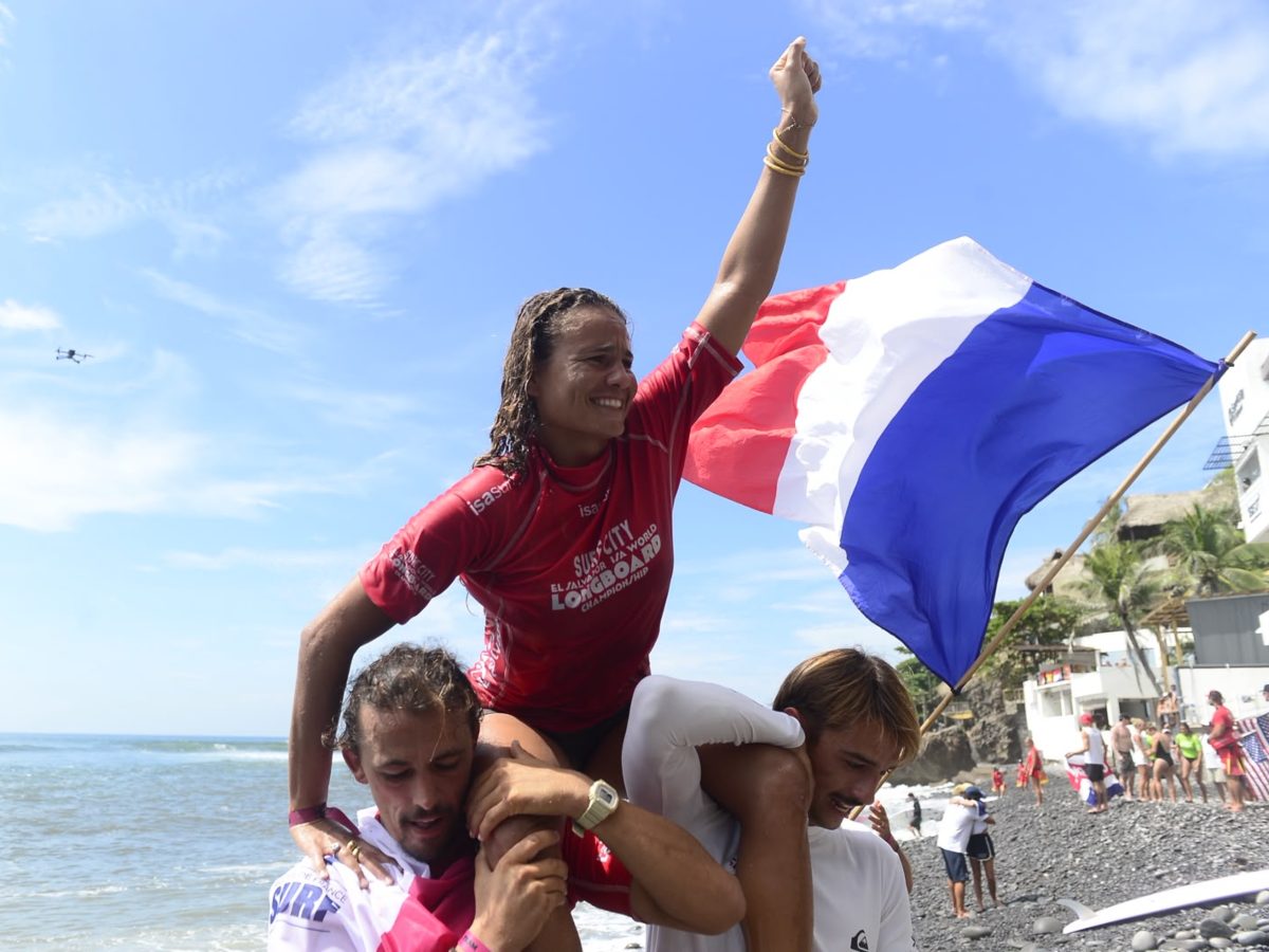 Francia y sus figuras brillan en las olas salvadoreñas del ISA World Longboard Championship 2026