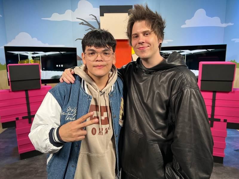 El compatriota junto a El Rubius en Barcelona, postal que compartió en sus redes en febrero de 2023.
