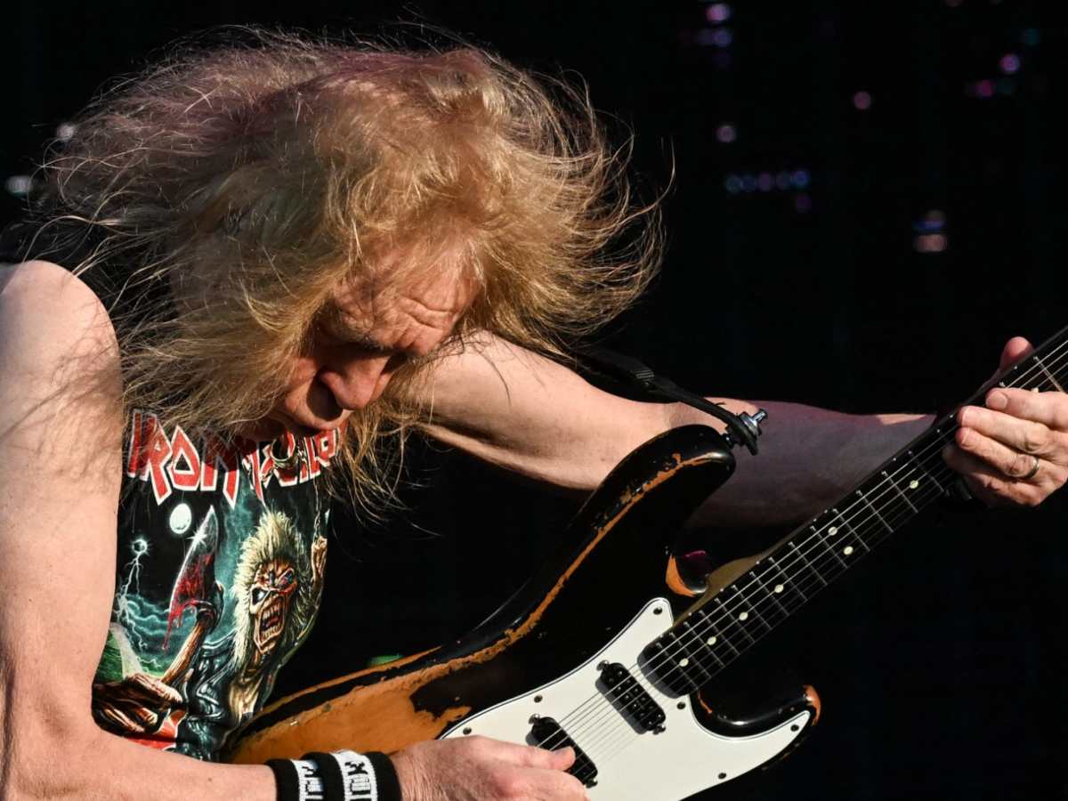 El guitarrista británico Janick Gers, de Iron Maiden