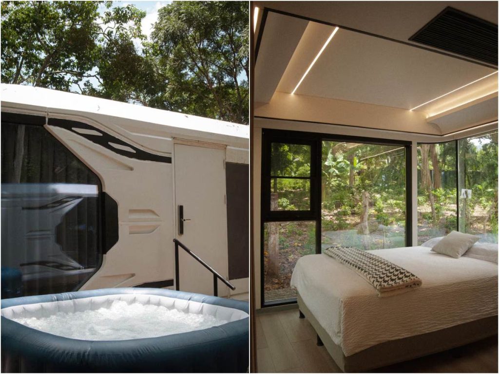 l alojamiento dispone de una habitación con cama matrimonial y una sala equipada con sofá cama.