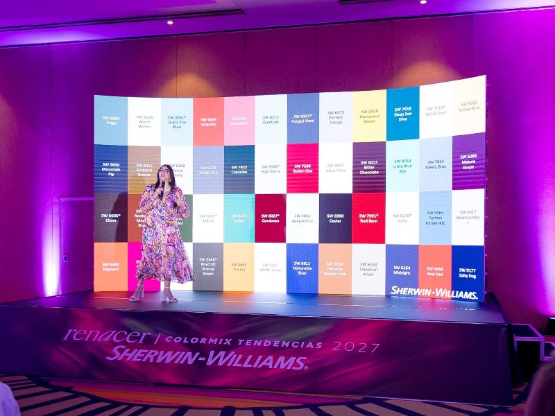 1. Sherwin-Williams presenta Colormix 2027: Renacer, una colección de 48 colores para renovar espacios residenciales y comerciales en Centroamérica.