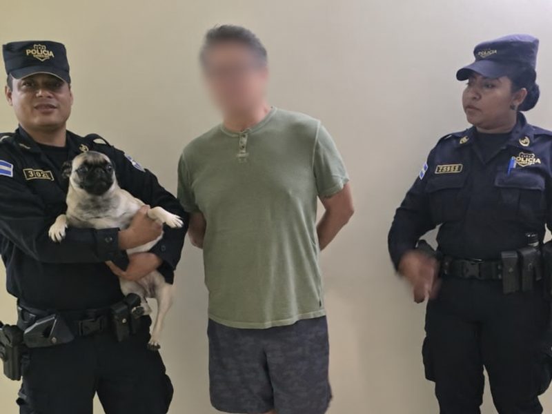 . La Policía Nacional Civil confirmó la captura de un hombre señalado por maltrato animal luego de que circularan imágenes del hecho.