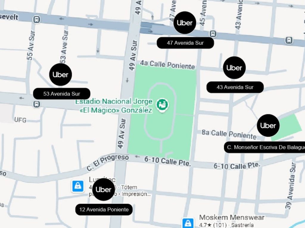La producción recomendó utilizar cinco puntos específicos para abordar o bajar de Uber. Foto / Two Shows Producciones.